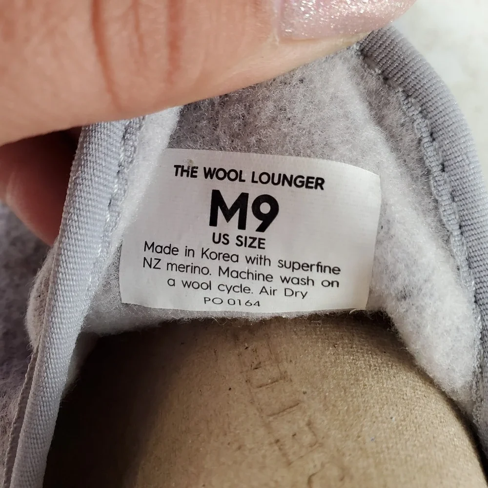 Allbirds Wool Loungers Mens Loafers Shoes Sz 9 Gray Comfort Round Toe Slip On